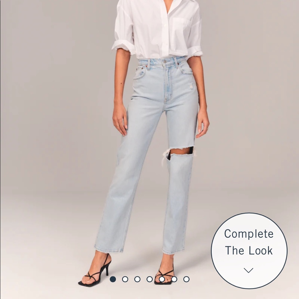 Abercrombie Ultra High Rise 90s Straight Jean
